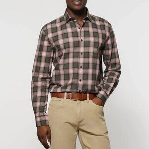 Johnnie-O Roanoke Tucked Button Down Plaid Shirt Balsam L surf preppy